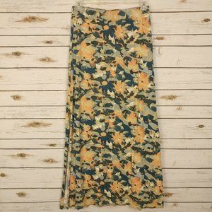 Threads4Thought Floral Print Maxi Skirt Side Slits